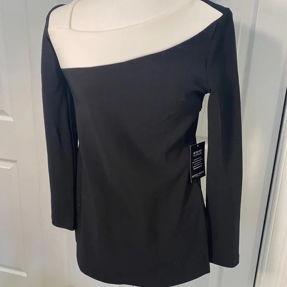 NWT Boston Proper Black and White Long Sleeve Blouse Top - XS - Picture 2 of 11